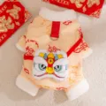 Cute winter dog clothes plush warm pet coat for small dogs cats lion dance style variant. - XS / Set / Yellow Lion Dance Crossbody Bag