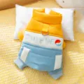 Warm winter pet dog clothes, cute thick padded jacket for small dogs and cats, yellow blue. - XS / Yellow Blue Block
