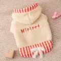 Schattige fleece huisdieren hoodie voor katten en honden, warme winterkleding met rood ruitje. - Gele patchwork ruit [nieuw model 2025]