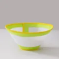 Soft mesh dog Elizabethan collar, neon green and white adjustable post-surgery pet cone. - S / Green/Yellow