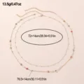 Doppelreihige Taillenkette Bodychain mit Perlen und bunten Schmetterlingsanhängern für Strand. - Zweilagiger Perle Schmetterling Strass Stil (DZ0478)
