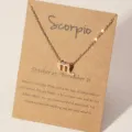 Skorpion Sternzeichen Halskette Gold Farbe Anhänger mit Kraftpapier Karte Geschenk Schmuck - Skorpion