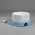 Constant temperature pet water bowl, blue base with white ceramic bowl, ideal for winter pets. - White Bowl + Blue Heating Base; 450ML