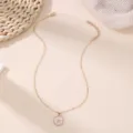Goldfarbene Kette mit weißem sternförmigen Anhänger, elegante minimalistische Halskette. - Weißer Seestern (NZ3378haixing)