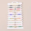 Modische böser blick perlen armband set für damen bunte geflochtene schmuck geschenke - BZ1951 Stil