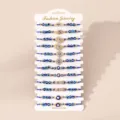Blaues Böser Blick Perlen Armband Set Mode Schmuck Geflochtene Kordel Armbänder für Frauen - BZ1953 Stil