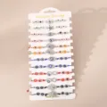 Buntes böser blick gewebtes perlen armband set für damen, modischer schmuck accessoires. - BZ1956 Stil