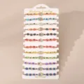 11-teiliges boses auge hamsa hand perlen armband set bunter boho schmuck fur damen - BZ1957 Stil