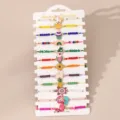 Bunte Perlen-Charm-Armband-Set mit süßen Emaille-Anhänger für Damen und Mädchen Mode. - BZ1958 Stil