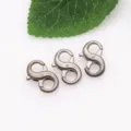 S-shape Spring Buckle Keychain DIY Jewelry Finding Connector Metal Clasp Variant Grey - Steel Color Raw Blank
