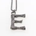 Collier pendentif lettre E en acier inoxydable hip-hop pour hommes et femmes, bijoux créatifs. - Lettre E
