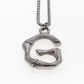 Collier Pendentif Lettre G en Bambou Acier Inoxydable Style Hip Hop Bijou Mode Homme Femme - Lettre G