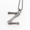 Collier pendentif lettre Z hip-hop en acier inoxydable pour hommes et femmes bijoux de mode. - Lettre Z