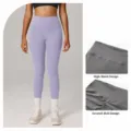 Pantaloni da Yoga Vita Alta Lavanda Sport Fitness Corsa Leggins Vestibilita Slim Sportivo - Taglia S / Viola Romantico
