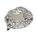 Men's breathable mesh digital camouflage bucket hat, wide brim outdoor hiking fishing sun hat. - M (56-58cm) / Special White Grey