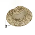 Desert digital camo sun hat outdoor mesh breathable bucket hat fishing hiking cap - M (56-58cm) / Earthy Yellow
