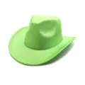 Green glitter western cowboy hat, EVA composite material, ideal for party and carnival events. - Green