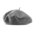 Solid color wool beret hat for women, vintage minimalist winter warm artist painter hat. - Recommended Head Circumference 56-59 cm (Elastic, Non-adjustable) / Medium Grey