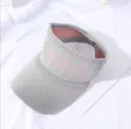 Visera solar vacía de punto verano transpirable malla deporte sombrero de sol casual mujer - Talla única / Gris