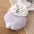 Cute winter pet clothes for small dogs cats, purple warm padded coat with cute bunny embroidery. - XS / Siren Purple