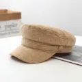Dames Zomer Katoen Linnen Militaire Pet Casual Zonbescherming Baker Boy Hoed Dagelijks - Kaki