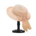 Women summer straw hat large brim bow beach sun protection hat variant style cool vacation hat - Pink - Pink Ribbon