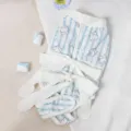 Breathable blue striped cat recovery suit cute kitten post surgery wear pet apparel - S / Blue Cat