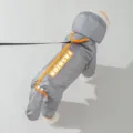 Imperméable pour animal à quatre pattes, gris et orange, conçu pour les petits chiens. - S / Orange