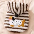 Bruin-witte gestreepte huisdier fleece trui voor kleine honden en katten, warm. - Bruine teckel [Nieuw model 2025]