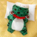 Süßes grünes Frosch Haustier Hund Fleece vierbeiniges Kostüm warme Winterkleidung für Welpen - S (1,5-2,5 kg) / Frosch-Verwandlungskostüm (Leinenkompatibel)