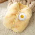 Gemütliche gelbe Plüsch Haustier Weste Winter warme Hundekleidung für kleine Hunde. - XS (Empfohlenes Gewicht 0,5-1,5 kg) / Zweibein-Fleece-Stil / Rocker-Gelb