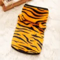Süße Tiger Fleece Haustierkleidung für kleine Hunde und Katzen, Herbst Winter warmer Zweibeiner. - XS(Empfohlenes Gewicht 0.5-1.5kg) / Kleine Tiger Verwandlungskostüm (Zweibeinig)