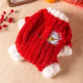 Winter warme Haustier Hundekleidung süße Glückskatze Fleece vierbeinige Kleidung Welpe rot - XS / Winkekatze (Leinenkompatibel)