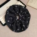 Coletero de pelo negro de encaje con lazo accesorio bonito elegante detalle de estilo - Estilo 20 Lazo Puntos Encaje