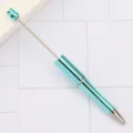 Teal UV electroplated DIY beadable ballpoint pen with metallic finish for jewelry making - 28-uv tiffany blue