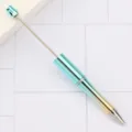 DIY beadable ballpoint pen with metallic UV electroplated gradient blue and gold finish - 31-UV Gradient Blue