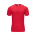 Men's red quick-dry athletic t-shirt with breathable fabric for outdoor running and fitness - China Red