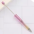 UV electroplated DIY beaded ballpoint pen with pink and gold gradient metallic barrel - 34-UV Gradient Pink
