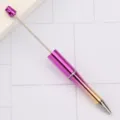 DIY beading ballpoint pen with vibrant purple gradient electroplated metal barrel - 35-UV Gradient Purple