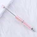 Pink UV electroplated beadable ballpoint pen for DIY craft jewelry making projects - 104-uv princess pink