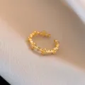 Zarter 18k vergoldeter Zirkon Offener Ring, elegantes Nischen-Design für den Alltag. - 2# Kreuz Stil