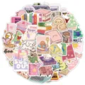 Lindo paquete de pegatinas impermeables estéticas para amantes de los libros botella - 50 Piezas/Paquete / Amante de los Libros