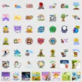 Motivational cartoon stickers detail sheet showing cute animals and inspirational phrases. - TQ50-1142