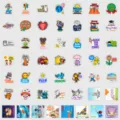 Waterproof cute motivational graffiti stickers set for water bottle phone decoration kids toys. - TQ50-1145