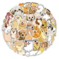 50pcs mignons autocollants de chien de dessin animé autocollants en vinyle pour ordinateur - TQ50-0280