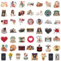 50pcs book reading aesthetic sticker pack waterproof cute stationery laptop decals for kids - TQ50-0499