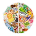 Adhésifs mignons d'animaux de zoo de dessin animé, autocollants étanches pour ordinateur portable - YYJQ100-0069 (80 pièces A)