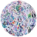 Holografisches Fantasy-Sticker-Set mit süßen Meerjungfrauen, Drachen und Engeln für kreatives Design. - TQ50-0480