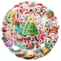 Christmas waterproof stickers cute Santa snowman cartoon decals for water bottle decor - Christmas 2