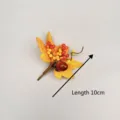 Detail of artificial autumn maple leaf pick with berries and acorn for harvest decor - Serrated Maple Leaf Acorn Berry Style (T-003) / Single Pack